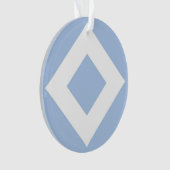 Diamant bleu pâle, Bordure blanche gras (devant)