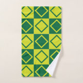 Diamant Carré vert géométrique (Serviette à main)