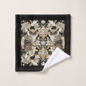 Diamant Chouette Art Déco (Gant de toilette)