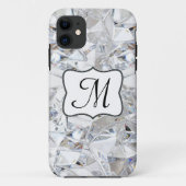 Diamant Cristal Glitz Monogramme IPHONE 5 Coque (Dos)