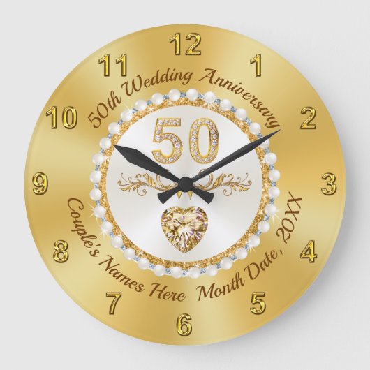 Diamant de coeur d'or, horloge murale du 50e anniv (Recto)