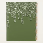 Diamant de Parties scintillant vert Sage moderne (Dos)