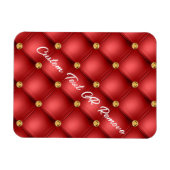 Diamant doré en cuir touffu Nom du texte Magnet ro (Horizontal)