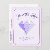 Diamant edelsteen. Sieraden. 60 Bruiloft Jubileum Briefkaart (Voorkant / Achterkant)