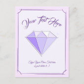 Diamant edelsteen. Sieraden. 60 Bruiloft Jubileum Briefkaart (Voorkant)