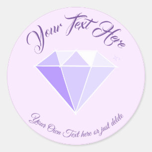 Diamant edelsteen. Sieraden. 60 Bruiloft Jubileum Ronde Sticker