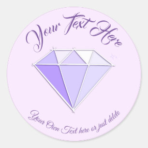 Diamant edelsteen. Sieraden. 60 Bruiloft Jubileum Ronde Sticker
