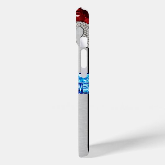 Diamant en edelsteen ingelegde bloemen - Monogramm Case-Mate iPhone Case (Achterkant / Links)