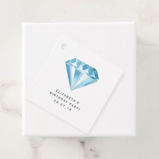 Diamant en Glitter Kant Bedankjes Labels (In situ)