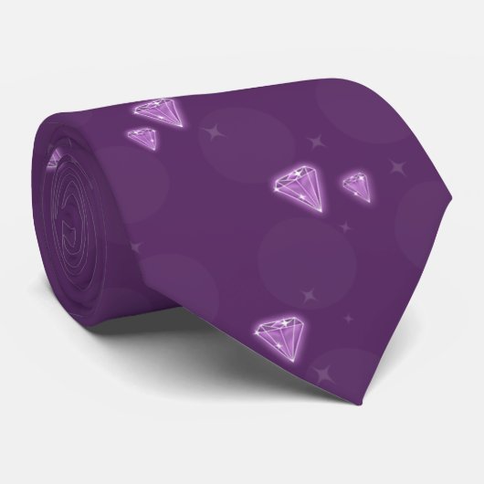 diamant en pierre violette cravate (Roulé)