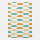 Diamant en sterren retro midden eeuw theedoek (Verticaal)