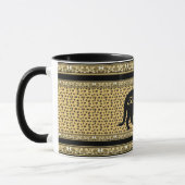 Diamant et léopard avec nom Mug (Gauche)