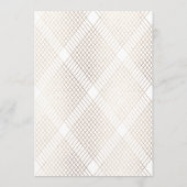 Diamant Géométrique Blanc Or Gatsby Mariage Menu (Dos)