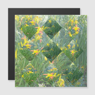 Diamant gesneden geel lelie veld geometrisch ontwe