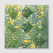 Diamant gesneden geel lelie veld geometrisch ontwe (Voorkant)