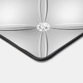 Diamant getuft ontwerp, zilver bureaumat (Hoek)
