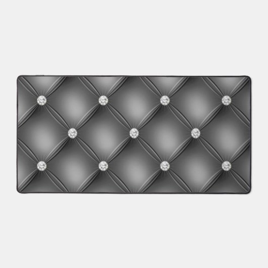 Diamant getuft ontwerp, zwart bureaumat (Voorkant)