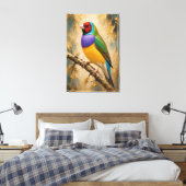 Diamant Gouldian Luxe Impression sur Toile (Insitu(Chambre))