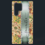 Diamant Green Paisley Calligraphie Nom du monogram<br><div class="desc">Toute parties scintillant ou diamants dans le design sont des photos et simulés. Cette conception peut être personnalisée dans la zone fournie en modifiant la photo et/ou le texte. Vous pouvez également le customiser en cliquant sur Personnaliser ce Modèle, puis en choisissant l'option cliquer pour customiser et supprimer ou modifier...</div>