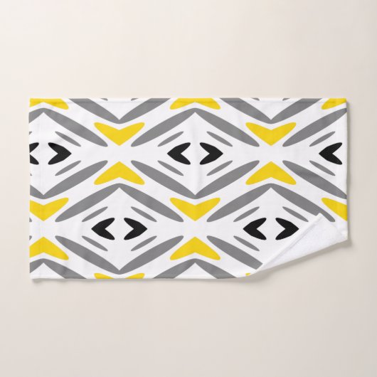 Diamant gris Abstrait moderne (Serviette à main)