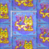 Diamant Kat Stof (Delen)
