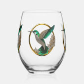 Diamant kolibrie wijnglas zonder voet (Links)