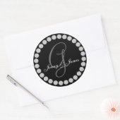 Diamant Monogram G Namen Bruiloft Favor Labels (Envelop)