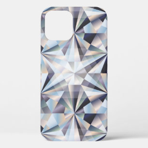 diamant naadloze achtergrond,  illustratie iPhone 12 hoesje