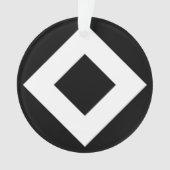 Diamant noir, Bordure en blanc gras (devant)