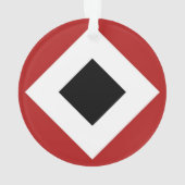 Diamant noir, Bordure en blanc gras sur Rouge (dos)