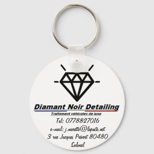 Diamant Noir Detailing-hoofdpoort Sleutelhanger