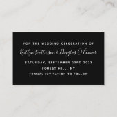 Diamant noir et blanc Enregistrer la carte Date (Dos)