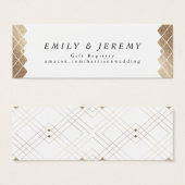 Diamant Or Blanc Géométrique Mariage Gatsby (Devant & derrière)