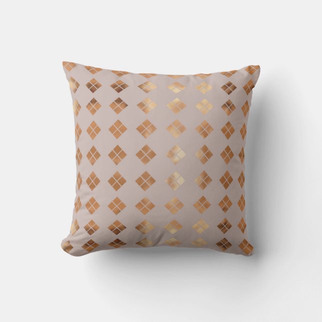Diamant or/Motif Coussin décoratif réversible (Recto)