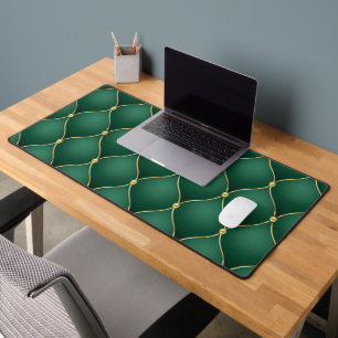 Diamant Or Ogee Tufé Dark Emerald Green