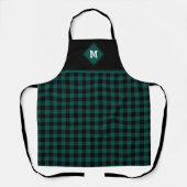 Diamant plaqué initial vert émeraude + tablier noi (Recto)
