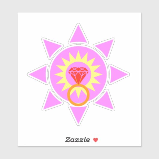 Diamant Ring Sticker (Vel)