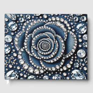 Diamant Roos & Denim Glam Glitters Gastenboek