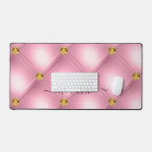 Diamant Rose Or Tufé Votre Nom Bureau Mat (Clavier et souris)