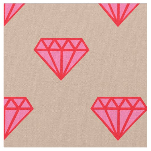 Diamant: roze en rood stof (Close Up)