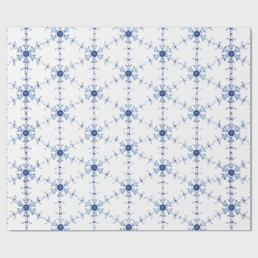 Diamant Sneeuwvlok Patroon Inpakpapier (Vlak)