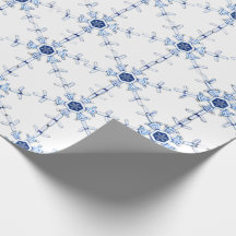 Diamant Sneeuwvlok Patroon Inpakpapier
