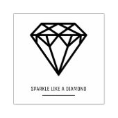 Diamant - Sparkle als een diamant Rubberstempel (Afrduk)