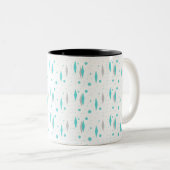 Diamant Turquoise Rétro & Mug Deux Tons Starburst (Devant droit)