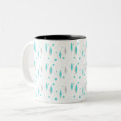 Diamant Turquoise Rétro & Mug Deux Tons Starburst (Devant gauche)