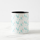 Diamant Turquoise Rétro & Mug Deux Tons Starburst (Centre)