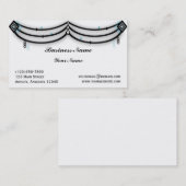 Diamant Valance dans le noir et le carte de visite (Devant / Derrière)