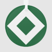 Diamant Vert, Bordure Blanche Gras (dos)