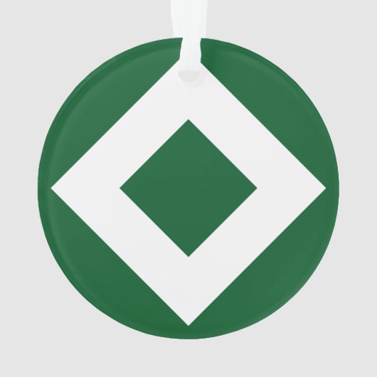 Diamant Vert, Bordure Blanche Gras (dos)