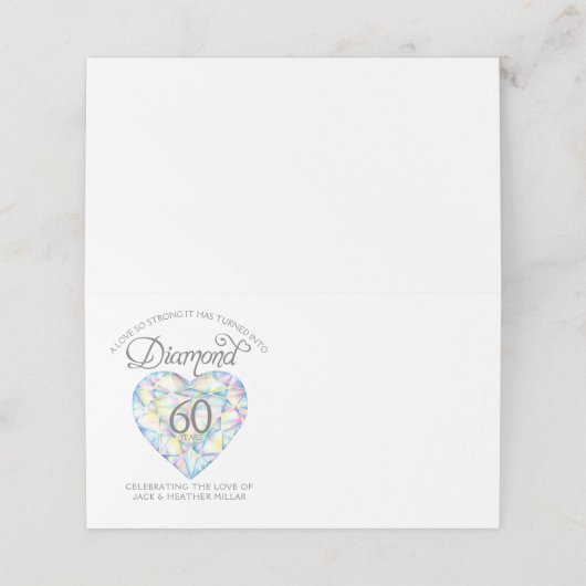 Diamant waterverf 60e bruiloft evenement plaats ka (Buitenkant ongevouwen)